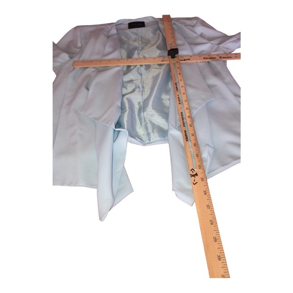 Love Tree size large light blue waterfall open front jacket - Picture 14 of 15